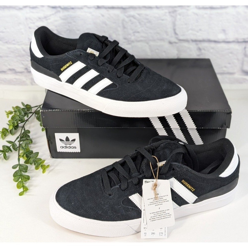NIB🚨Adidas Busenitz Vulc II Sz 9.5 Skate Shoes Navy White Suede Mens Skateboard